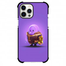 Fall Guys Phone Case For iPhone and Samsung Galaxy Devices - Fall Guys Thanos Standing On Purple Background