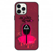 Squid Game 2 Phone Case For iPhone Samsung Galaxy Pixel OnePlus Vivo Xiaomi Asus Sony Motorola Nokia - Squid Game2 Pink Soldier with Blood Droping Burgundy Background