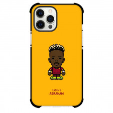 Tammy Abraham Phone Case For iPhone and Samsung Galaxy Devices - Tammy Abraham Chibi Art On Yellow Background