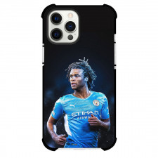 Nathan Ake Phone Case For iPhone and Samsung Galaxy Devices - Nathan Ake Running Portrait Black Background