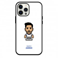 Marco Asensio Phone Case For iPhone and Samsung Galaxy Devices - Marco Asensio Chibi Art On White Background