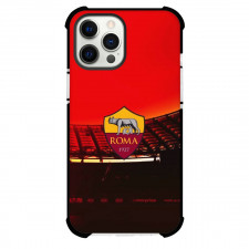 A.S. Roma Phone Case For iPhone and Samsung Galaxy Devices - A.S. Roma Logo On Black Red Background