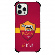 A.S. Roma Phone Case For iPhone and Samsung Galaxy Devices - A.S. Roma Logo On Yellow Red Stripe Background