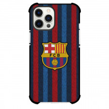FC Barcelona Phone Case For iPhone and Samsung Galaxy Devices - FC Barcelona Logo On Full Stripe Background