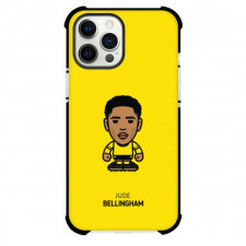 Jude Bellingham Phone Case For iPhone and Samsung Galaxy Devices - Jude Bellingham Chibi Art On Yellow Background