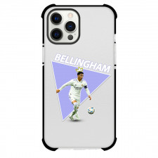 Jude Bellingham Phone Case For iPhone and Samsung Galaxy Devices - Jude Bellingham King Real Madrid Portrait On Gray Background