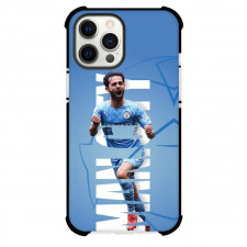 Bernardo Silva Phone Case For iPhone and Samsung Galaxy Devices - Bernardo Silva Shouting Word Art Blue Background