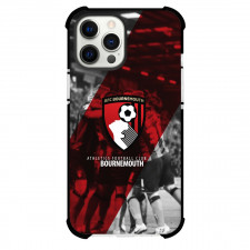 A.F.C. Bournemouth Phone Case For iPhone and Samsung Galaxy Devices - A.F.C. Bournemouth Logo Stripe Background