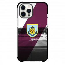 Burnley F.C. Phone Case For iPhone and Samsung Galaxy Devices - Burnley F.C. Logo Stripe Background