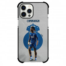 Eduardo Camavinga Phone Case For iPhone and Samsung Galaxy Devices - Eduardo Camavinga On Real Madrid Logo