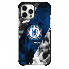 Chelsea F.C. Phone Case For iPhone and Samsung Galaxy Devices - Chelsea F.C. Logo Stripe Background