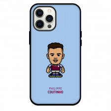 Philippe Coutinho Phone Case For iPhone and Samsung Galaxy Devices - Philippe Coutinho Chibi Art On Blue Background