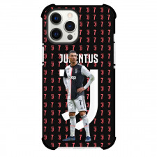 Cristiano Ronaldo Phone Case For iPhone and Samsung Galaxy Devices - Cristiano Ronaldo Stands Juventus Pattern Art