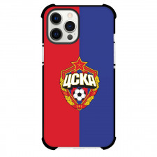 PFC CSKA Moscow Phone Case For iPhone and Samsung Galaxy Devices - PFC CSKA Moscow Logo On Red Blue Background