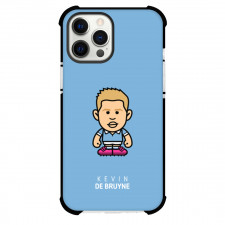 Kevin De Bruyne Phone Case For iPhone and Samsung Galaxy Devices - Kevin De Bruyne Chibi Art On Blue Background