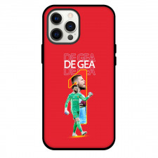 David De Gea Phone Case For iPhone and Samsung Galaxy Devices - David De Gea 1 Portrait On Red Background