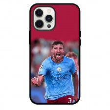 Ruben Dias Phone Case For iPhone and Samsung Galaxy Devices - Ruben Dias Shouting On Red Background