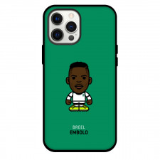 Breel Embolo Phone Case For iPhone and Samsung Galaxy Devices - Breel Embolo Chibi Art On Green Background