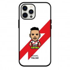 Radamel Falcao Phone Case For iPhone and Samsung Galaxy Devices - Radamel Falcao Chibi Art On White Red Background