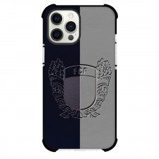 F.C. Famalicao Phone Case For iPhone and Samsung Galaxy Devices - F.C. Famalicao Logo Carving On Black Gray Background