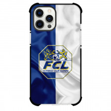 FC Luzern Phone Case For iPhone and Samsung Galaxy Devices - FC Luzern Logo On Blue White Background
