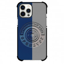 FC Orenburg Phone Case For iPhone and Samsung Galaxy Devices - FC Orenburg Logo Carving On Blue Gray Background