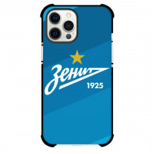 FC Zenit Phone Case For iPhone and Samsung Galaxy Devices - FC Zenit Logo On Blue Stripe Background