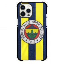 Fenerbahce SK Phone Case For iPhone and Samsung Galaxy Devices - Fenerbahce SK Logo On Blue Yellow Stripe Background