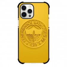 Fenerbahce SK Phone Case For iPhone and Samsung Galaxy Devices - Fenerbahce SK Logo On Carving On Yellow Background