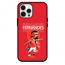 Bruno Fernandes Phone Case For iPhone and Samsung Galaxy Devices - Bruno Fernandes 8 Signature Kick Red Background