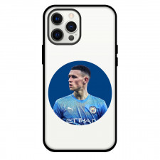 Phil Foden Phone Case For iPhone and Samsung Galaxy Devices - Phil Foden Avator Sticker On Blue Background
