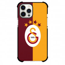 Galatasaray S.K. Phone Case For iPhone and Samsung Galaxy Devices - Galatasaray S.K. Logo On Maroon Orange Background