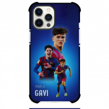 Pablo Gavi Phone Case For iPhone and Samsung Galaxy Devices - Pablo Gavi Portraits On Blue Background