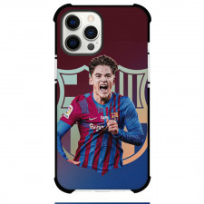 Pablo Gavi Phone Case For iPhone and Samsung Galaxy Devices - Pablo Gavi Shouting On Red Blue Background