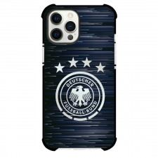 Germany National Football Team Phone Case For iPhone and Samsung Galaxy Devices - Germany National Football Team Logo Black Background