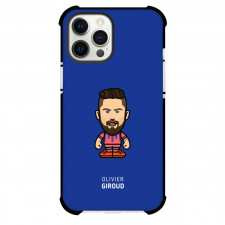 Olivier Giroud Phone Case For iPhone and Samsung Galaxy Devices - Olivier Giroud Chibi Art On Blue Background