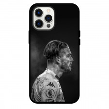 Jack Grealish Phone Case For iPhone and Samsung Galaxy Devices - Jack Grealish Side Portrait Grayscale