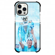 Erling Haaland Phone Case For iPhone and Samsung Galaxy Devices - Erling Haaland Holding Trophy