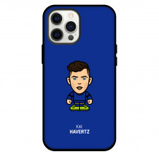 Kai Havertz Phone Case For iPhone and Samsung Galaxy Devices - Kai Havertz Chibi Art On Blue Background