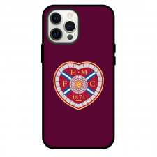 Heart of Midlothian F.C. Phone Case For iPhone and Samsung Galaxy Devices - Heart of Midlothian F.C. Logo On Red Background