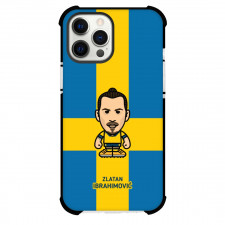 Zlatan Ibrahimović Phone Case For iPhone and Samsung Galaxy Devices - Zlatan Ibrahimović Chibi Art On Yellow And Blue Background