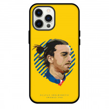 Zlatan Ibrahimovic Phone Case For iPhone and Samsung Galaxy Devices - Zlatan Ibrahimovic Head Minimalist Art On Yellow Background