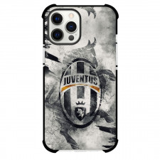 Juventus F.C. Phone Case For iPhone and Samsung Galaxy Devices - Juventus F.C. Logo On Black Gray Background