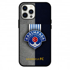 Kasimpasa S.K. Phone Case For iPhone and Samsung Galaxy Devices - Kasimpasa S.K. Logo On Gray Black Background