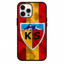 Kayserispor Phone Case For iPhone and Samsung Galaxy Devices - Kayserispor Logo On Red Yellow Background