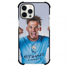 Kalvin Phillips Phone Case For iPhone and Samsung Galaxy Devices - Kalvin Phillips Shouting Gray Background