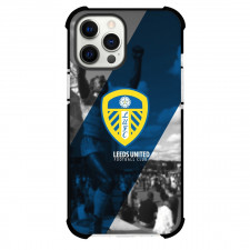 Leeds United Phone Case For iPhone and Samsung Galaxy Devices - Leeds United Logo Stripe Background