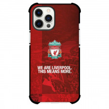 Liverpool F.C. Phone Case For iPhone and Samsung Galaxy Devices - Liverpool F.C. Logo On Red Crowd Background