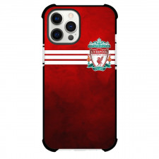 Liverpool F.C. Phone Case For iPhone and Samsung Galaxy Devices - Liverpool F.C. Logo On Red Stripe Background