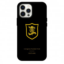 Livingston F.C. Phone Case For iPhone and Samsung Galaxy Devices - Livingston F.C. Logo On Black Background